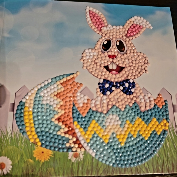 Happy Easter Card Bunny in Egg - Picture 2 of 6